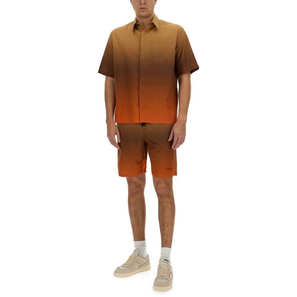 MSGM Men's Ombre Effect Casual Shorts Men MULTICOLOUR Pants